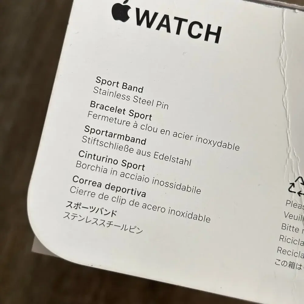 NEW Apple Watch Sports Band in Plum Purple - Size: M/L